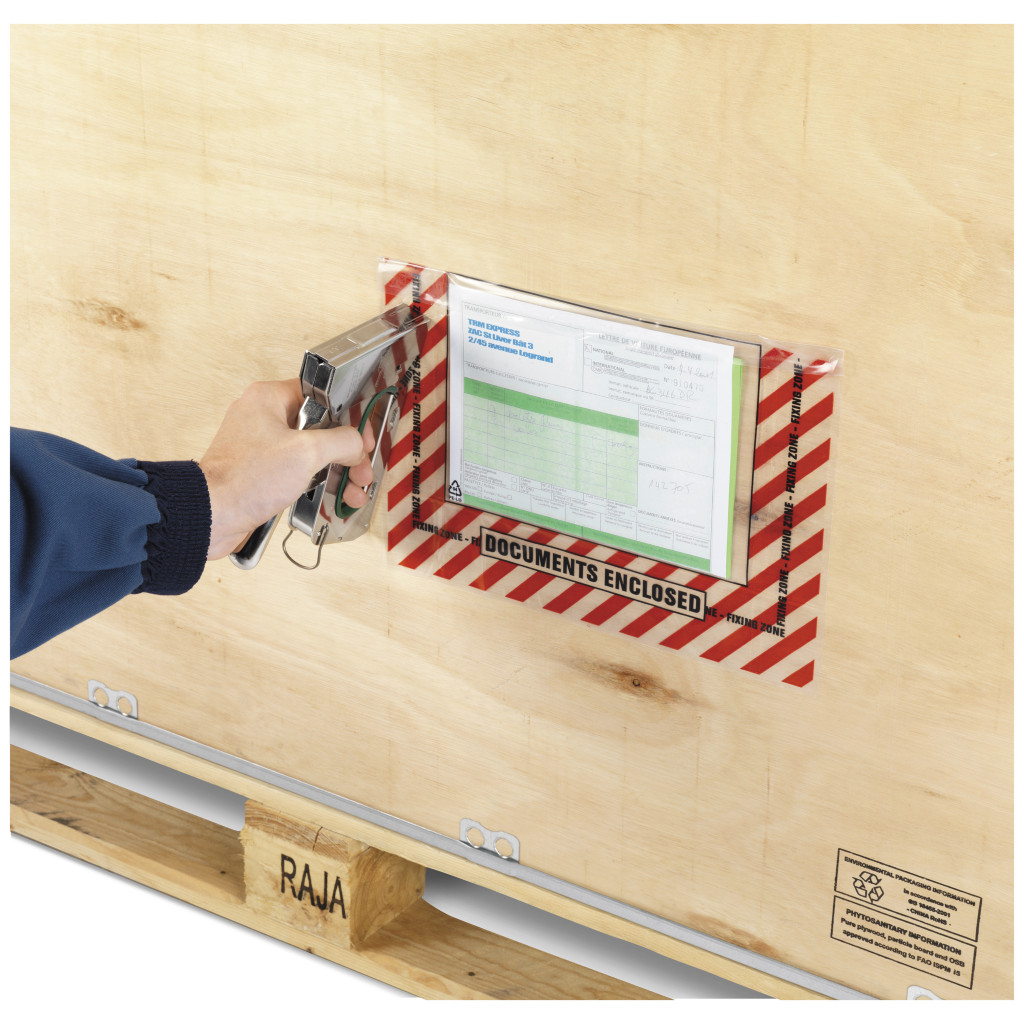 Pochette porte-documents adhésives imprimée avec fermeture repositionnable