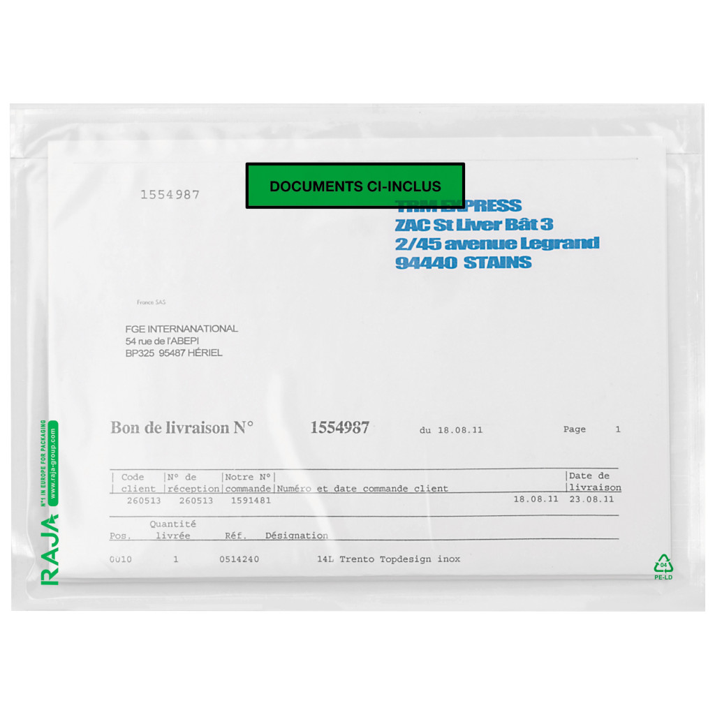 Pochette porte-documents écologique imprimée Greenlist