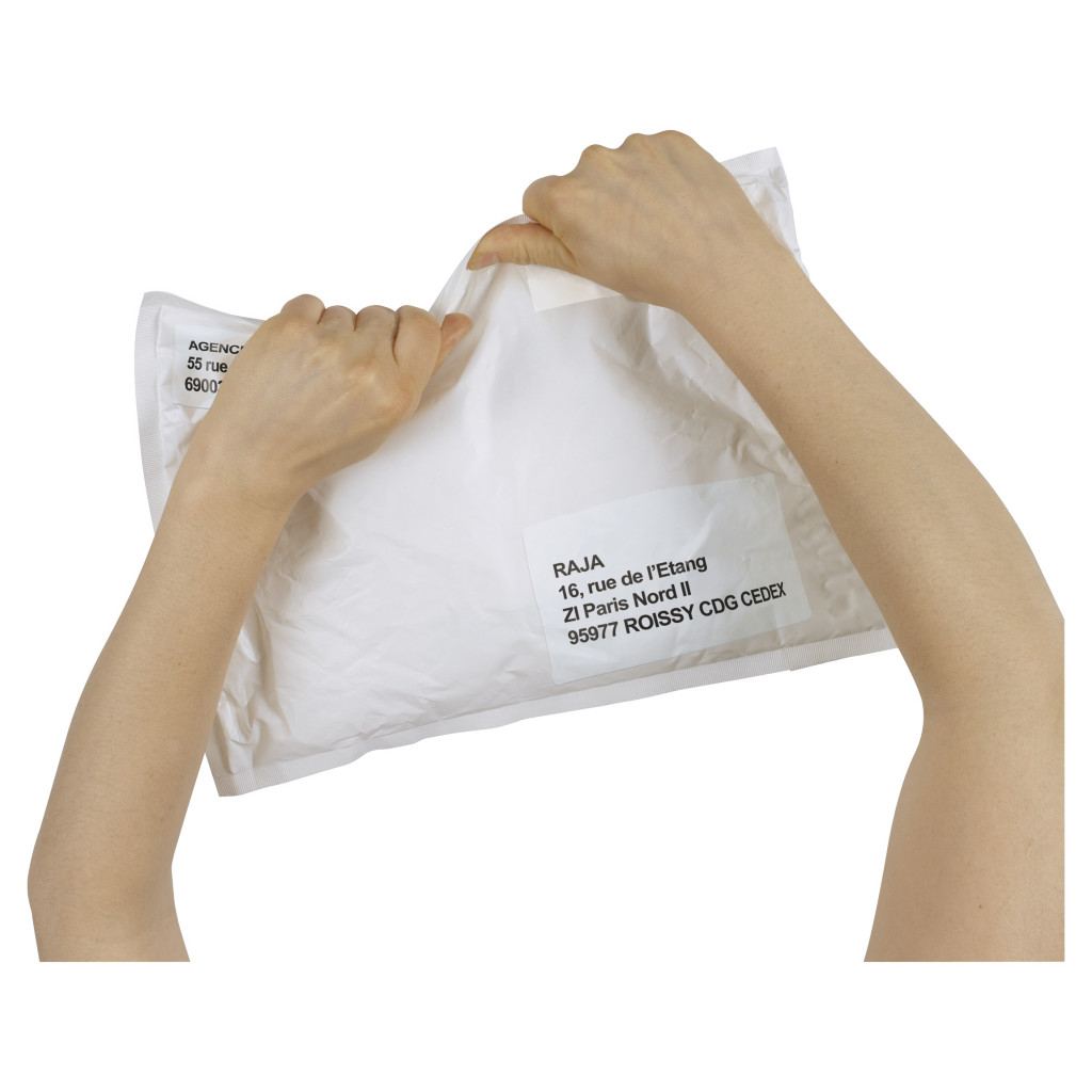 Ondoorzichtige plastic envelop met versterkte lasnaden, 80 micron