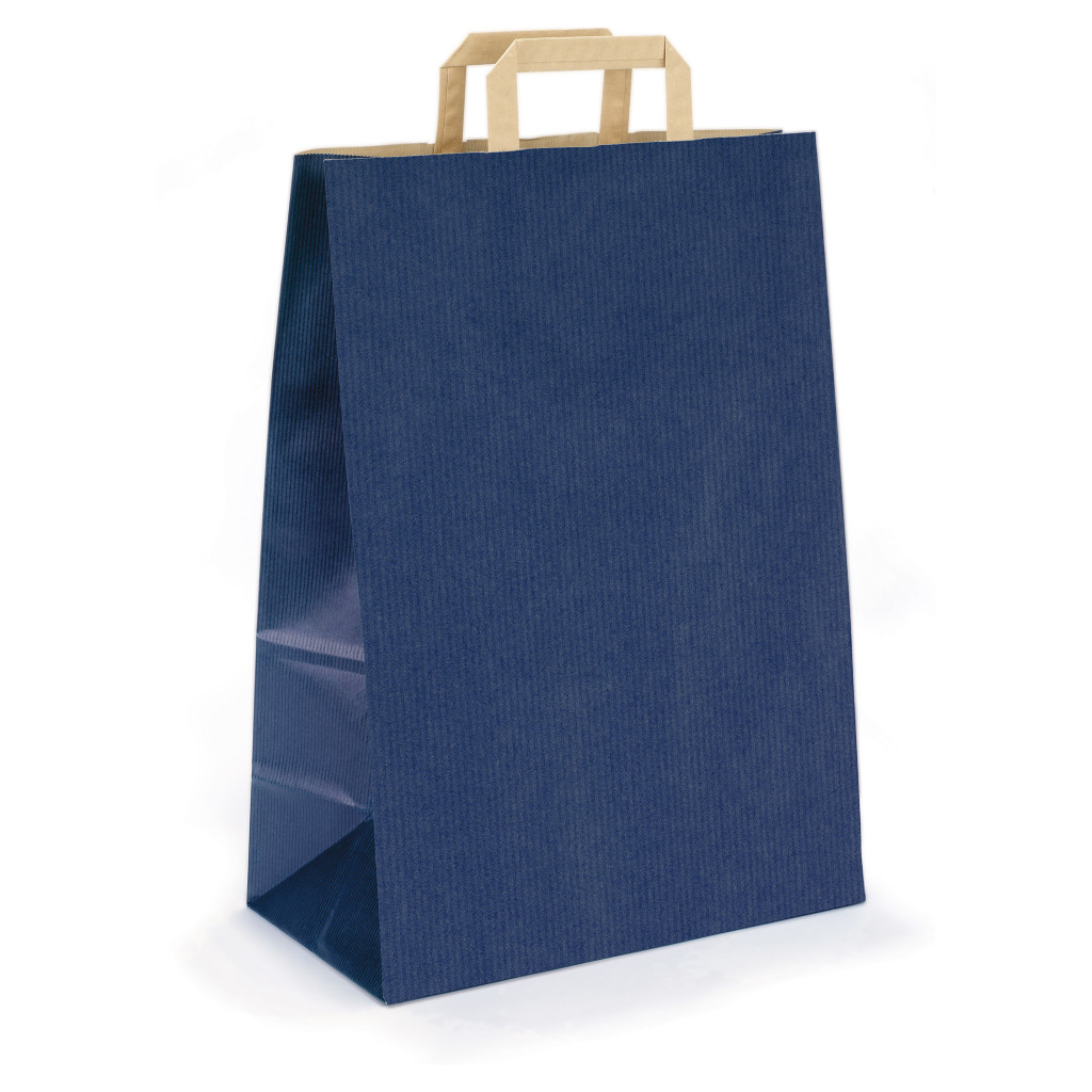 Sac kraft couleur à poignées plates