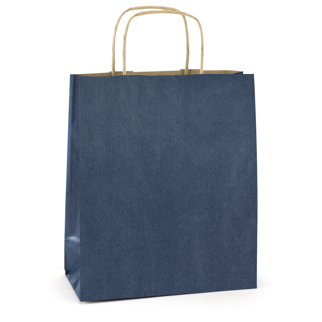 Sac kraft à poignées torsadées couleurs RAJASHOP