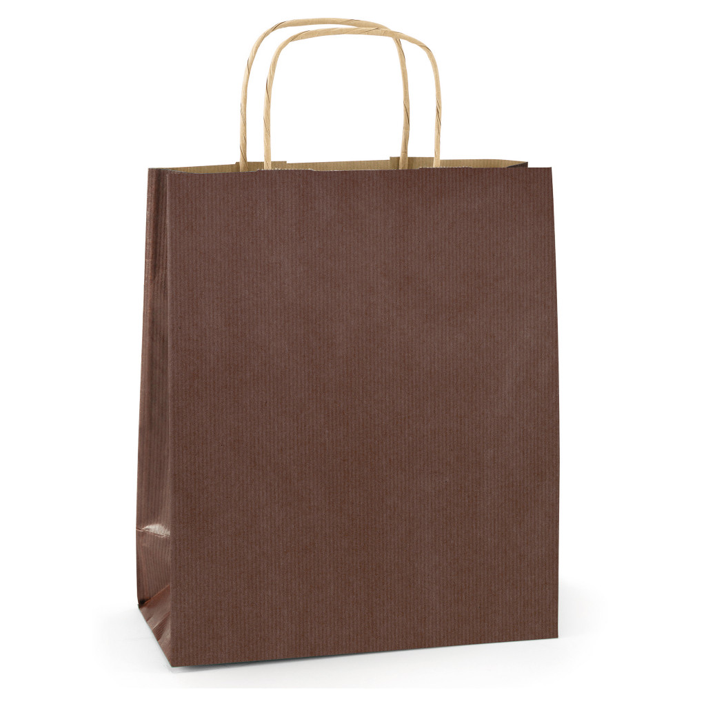 Sac kraft à poignées torsadées couleurs RAJASHOP