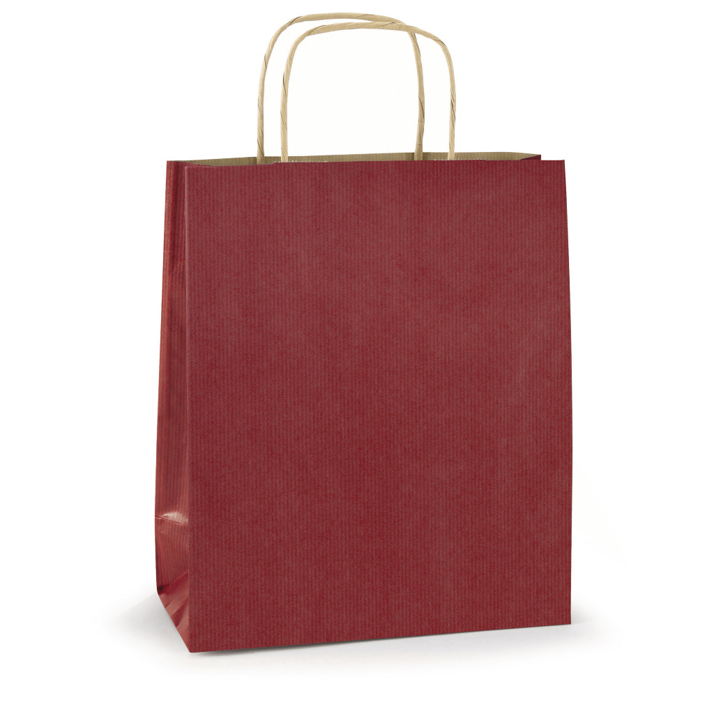 Sac kraft à poignées torsadées couleurs RAJASHOP