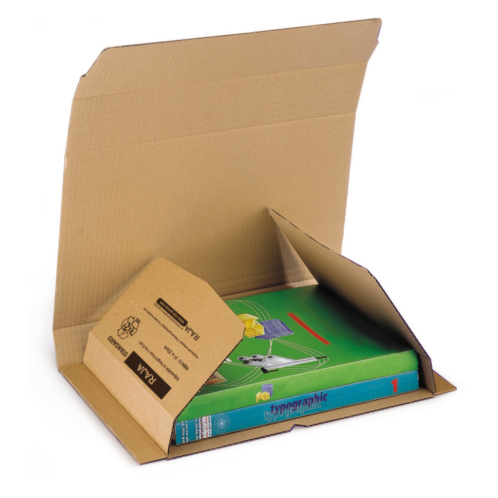 Scatole fustellate per libri RAJABOOK STANDARD avana