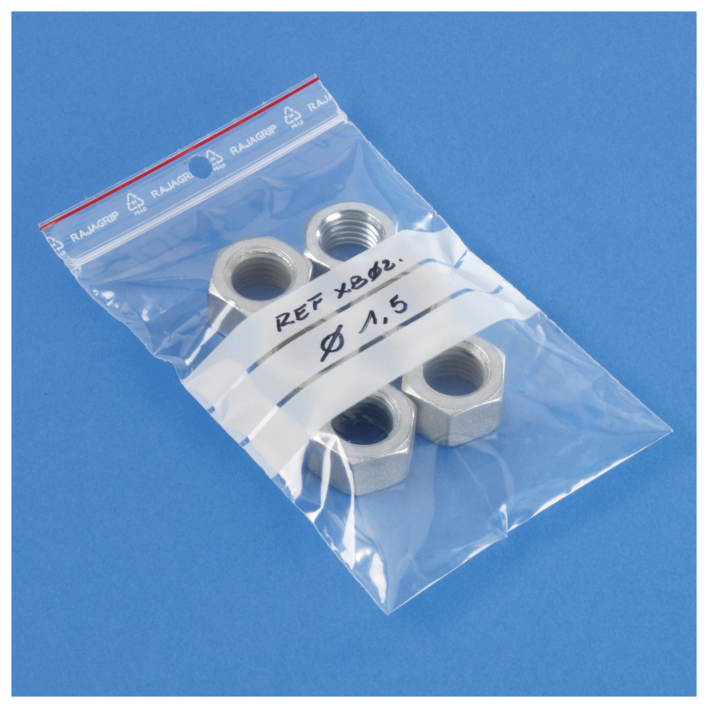 Premium heavy duty grip seal bags with write on panel