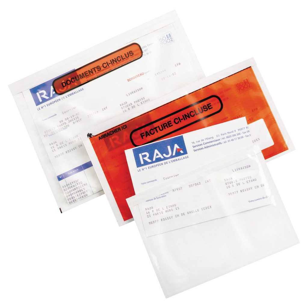 Pochette porte-documents adhésive imprimée Rajalist Super