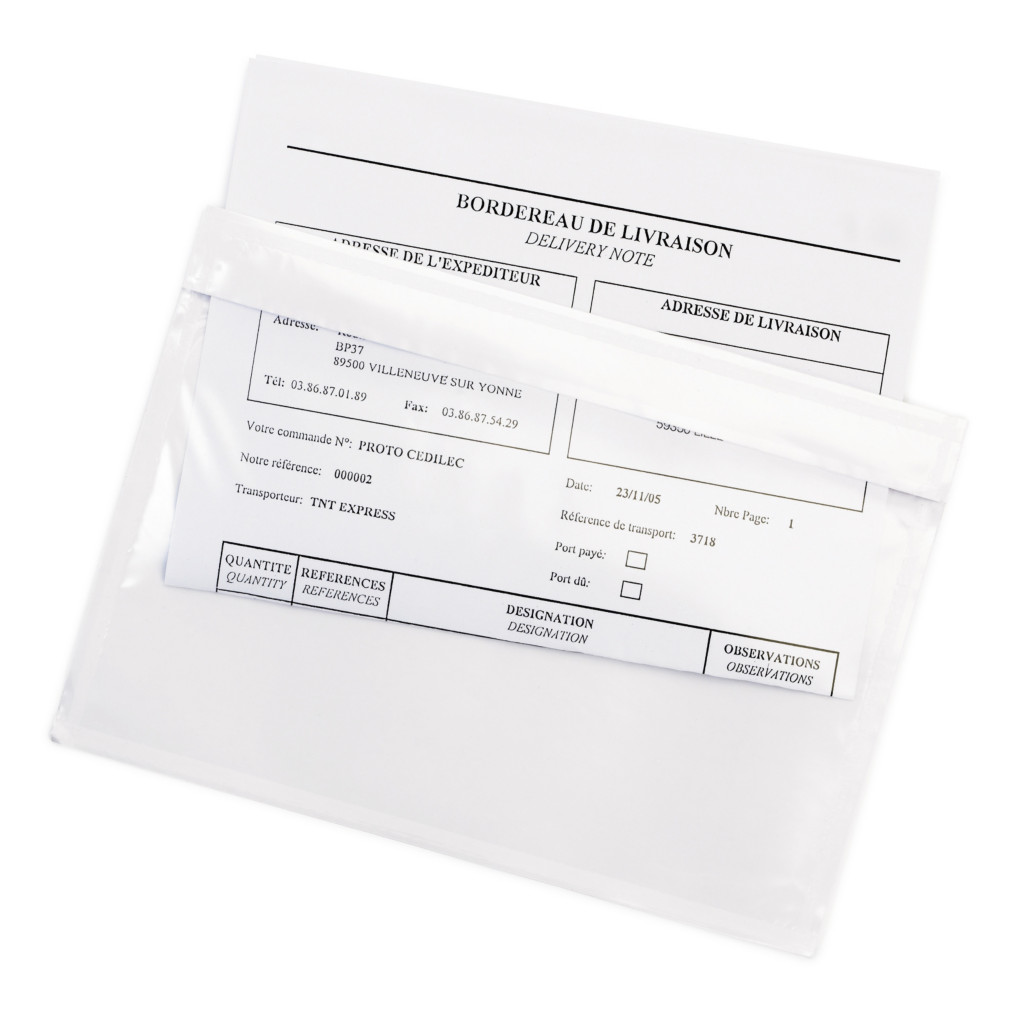 Pochette porte-documents adhésive transparente Rajalist Super
