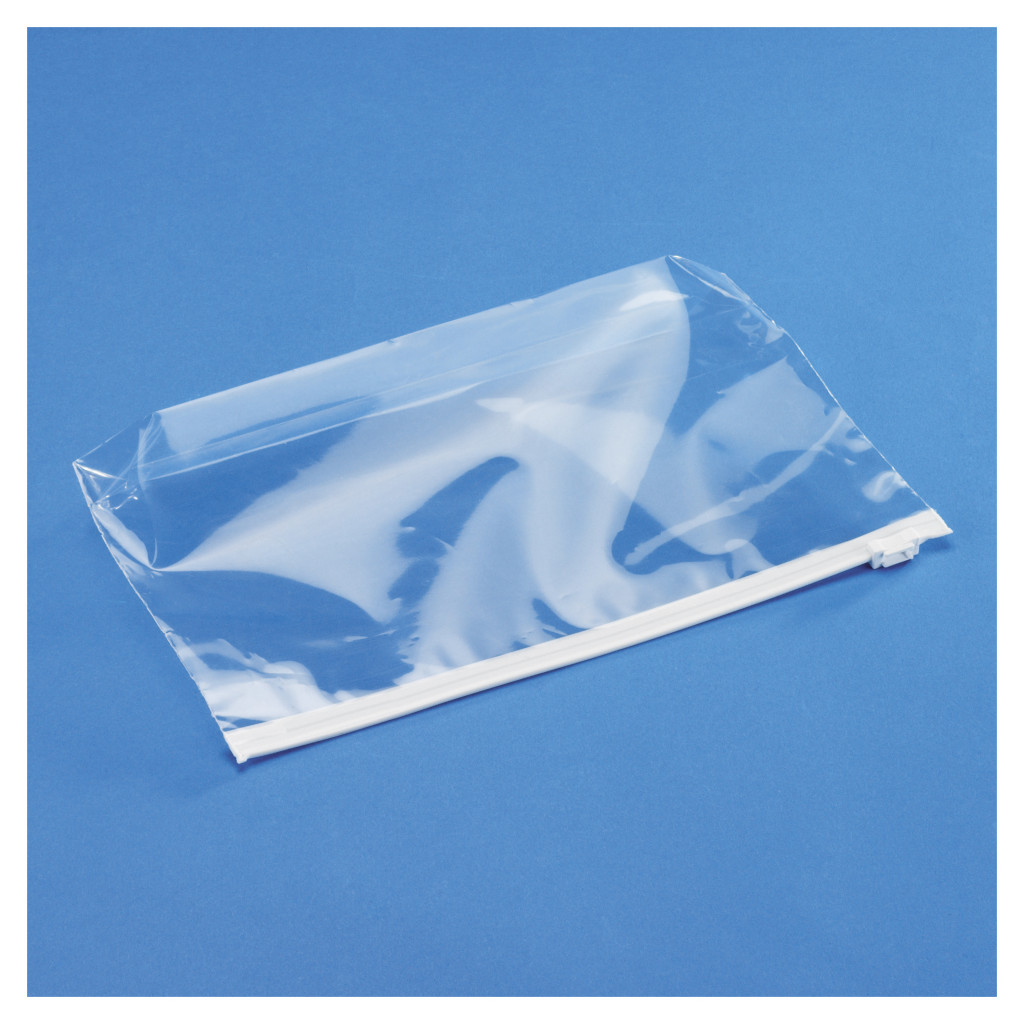  Sachet à soufflet haute brillance à curseur 75 microns