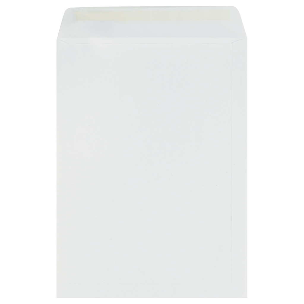 Pochette en kraft blanc Jumbo à fermeture adhésive