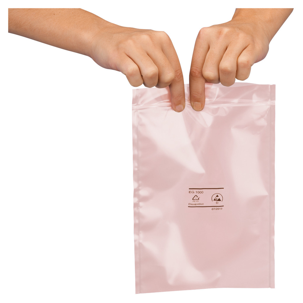 Bolsa antiestática con cierre zip