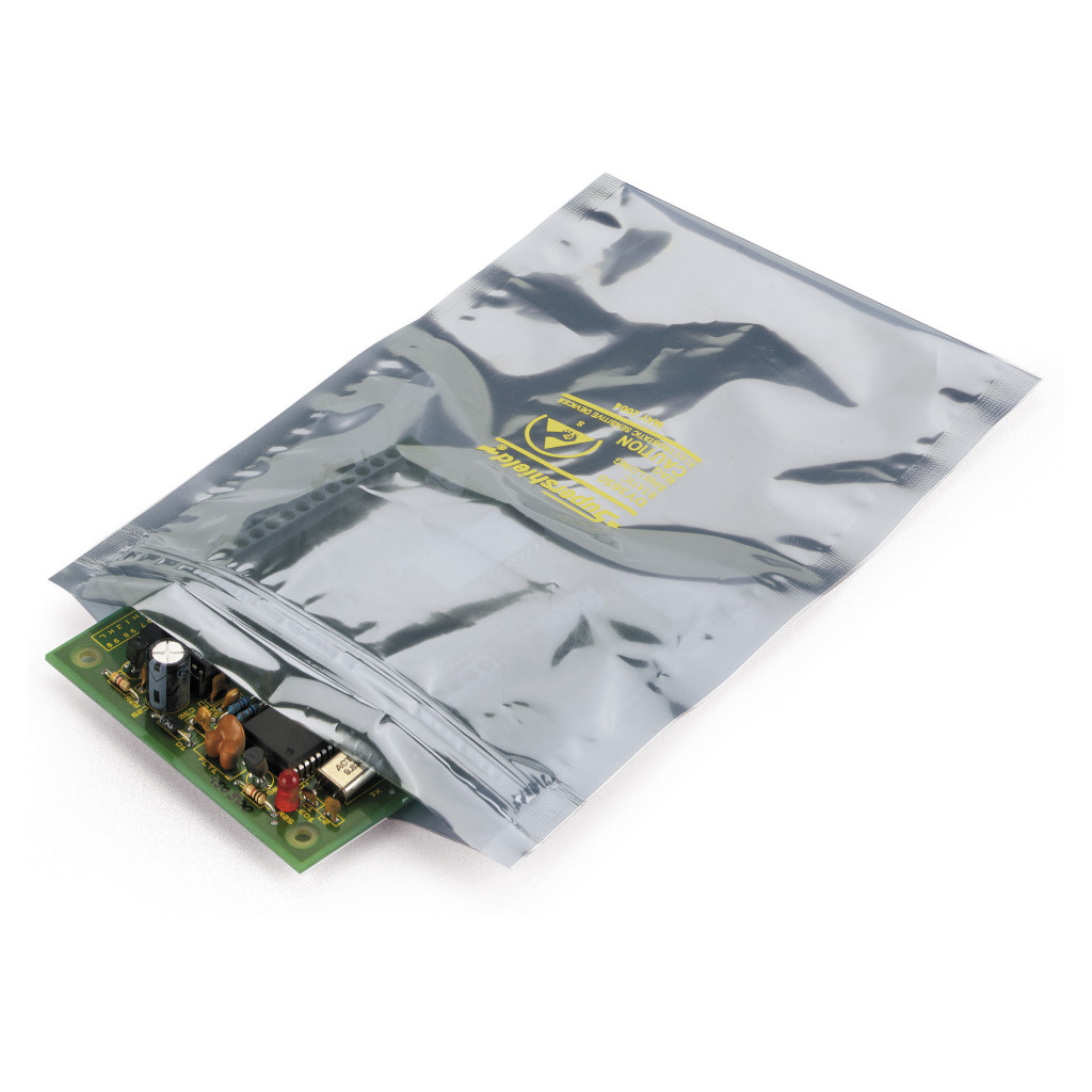 Antistatic, re-sealable metallised shielding bags