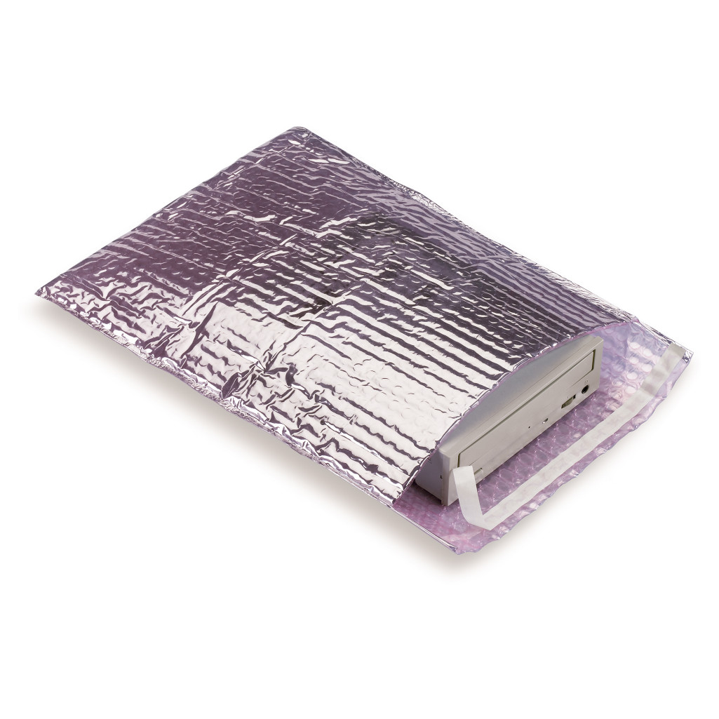 Sachet blindé à bulles avec fermeture adhésive
