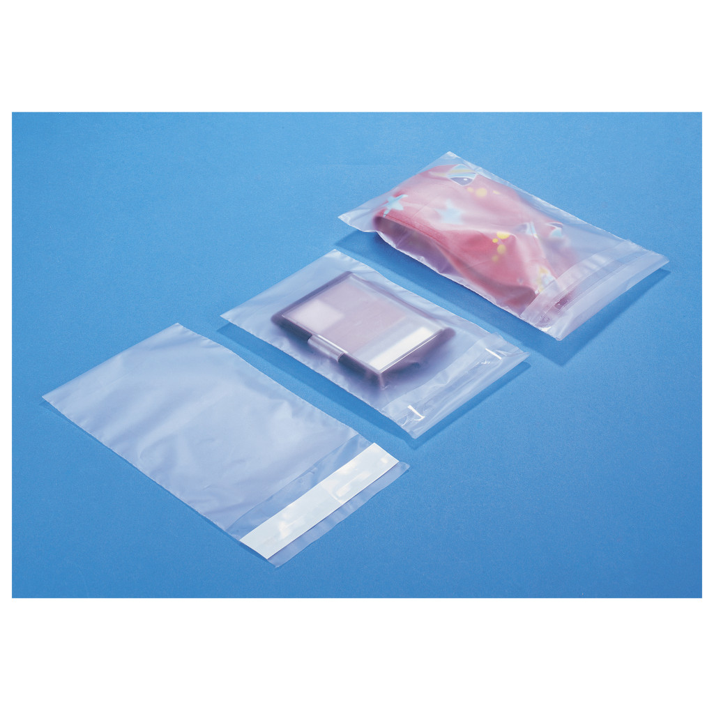 Sachet plastique givré soft touch à fermeture adhésive 40 microns