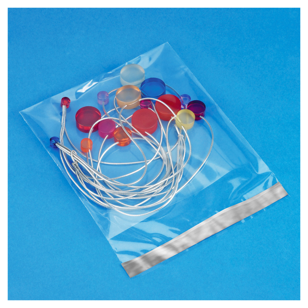 Sachet plastique haute brillance à fermeture adhésive 40 à 100 microns