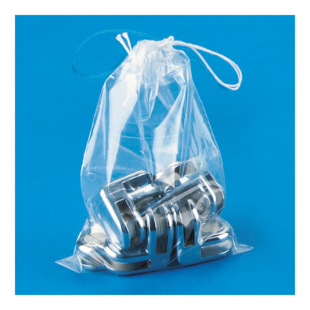 Self-seal drawstring bags