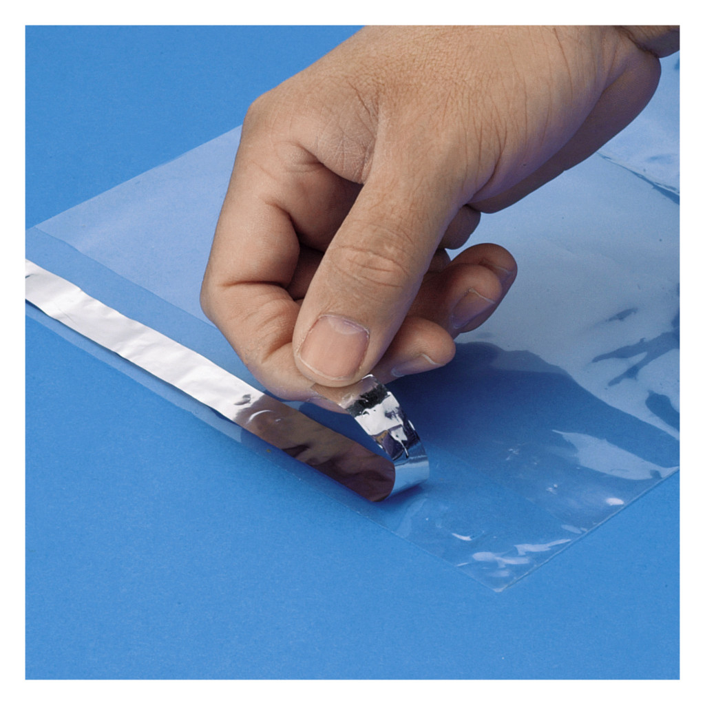 Sachet plastique haute brillance à trou de suspension européen et à fermeture adhésive 60 microns