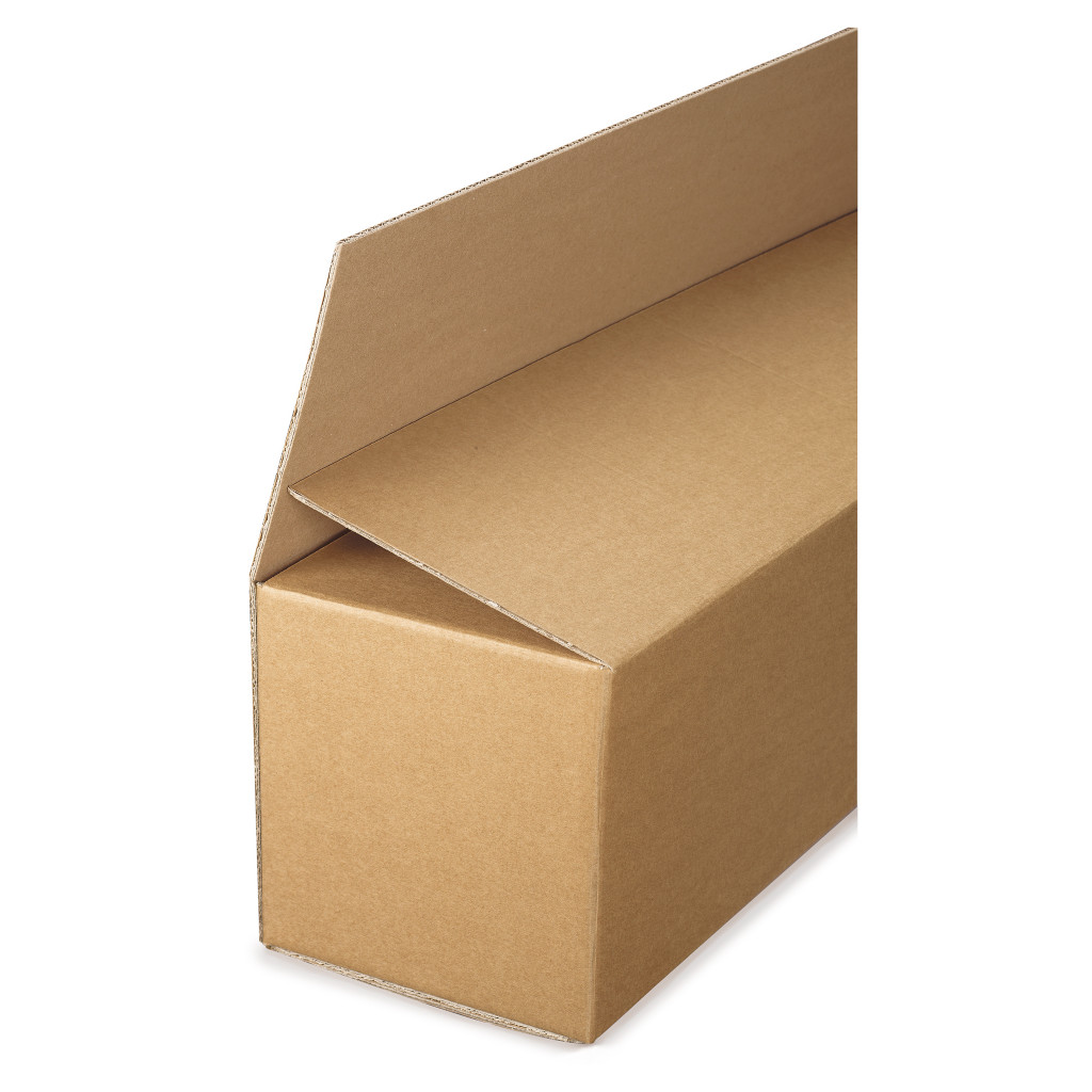 Caisse carton Longbox simple cannelure à grande ouverture