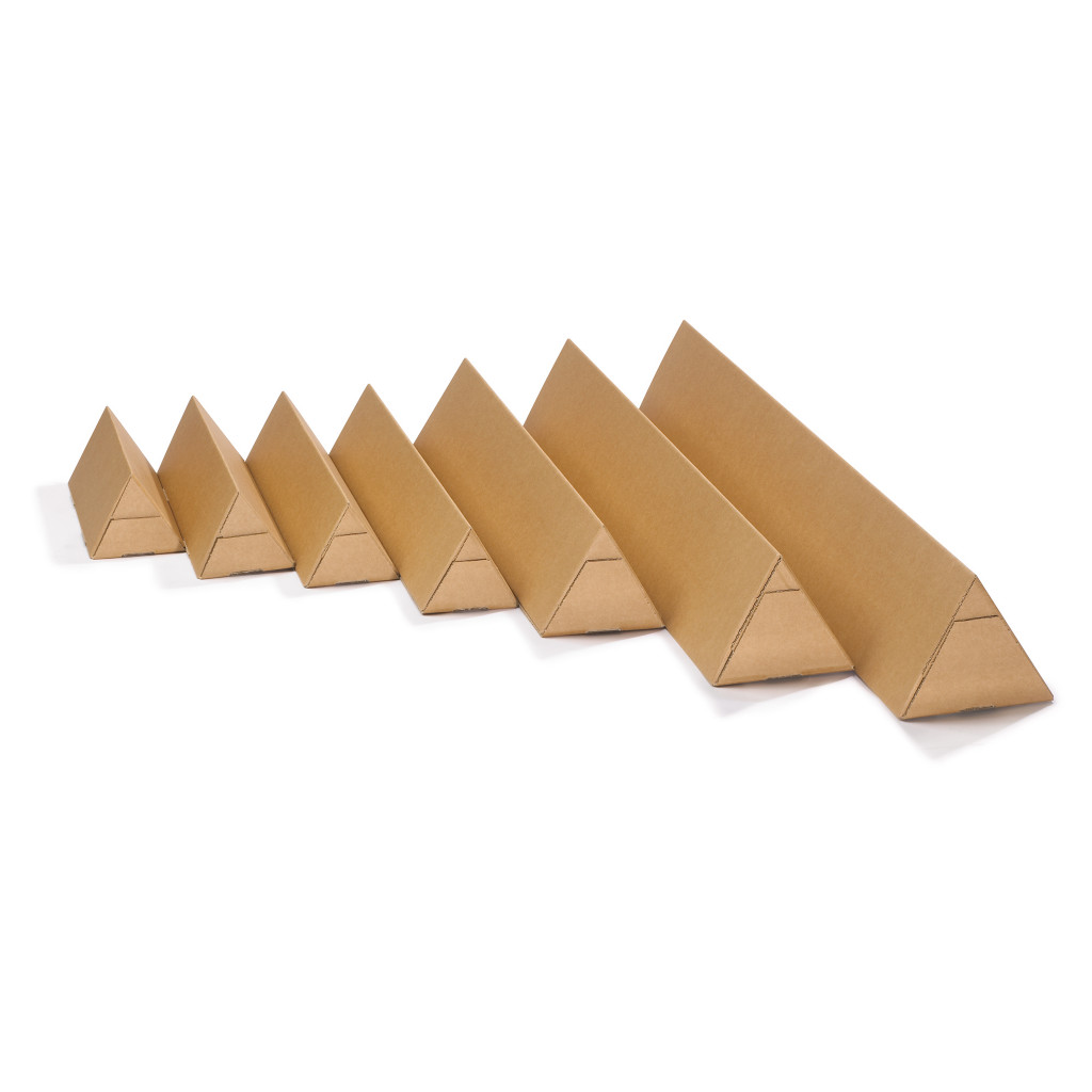 Tube carton triangulaire Triopac brun
