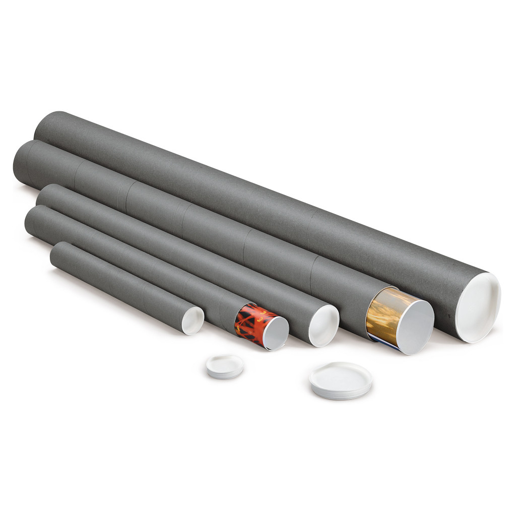 Tube carton rond Rajatube gris