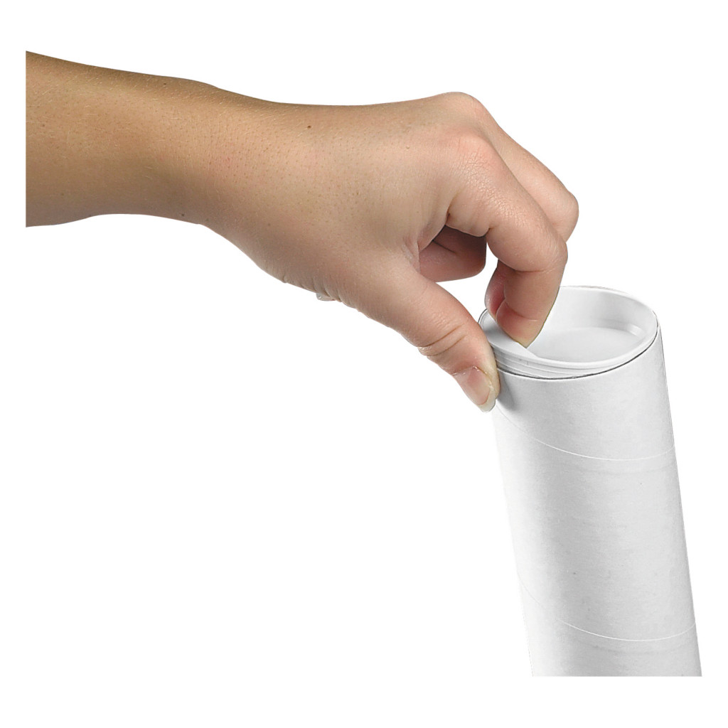 Tube carton rond Rajatube blanc