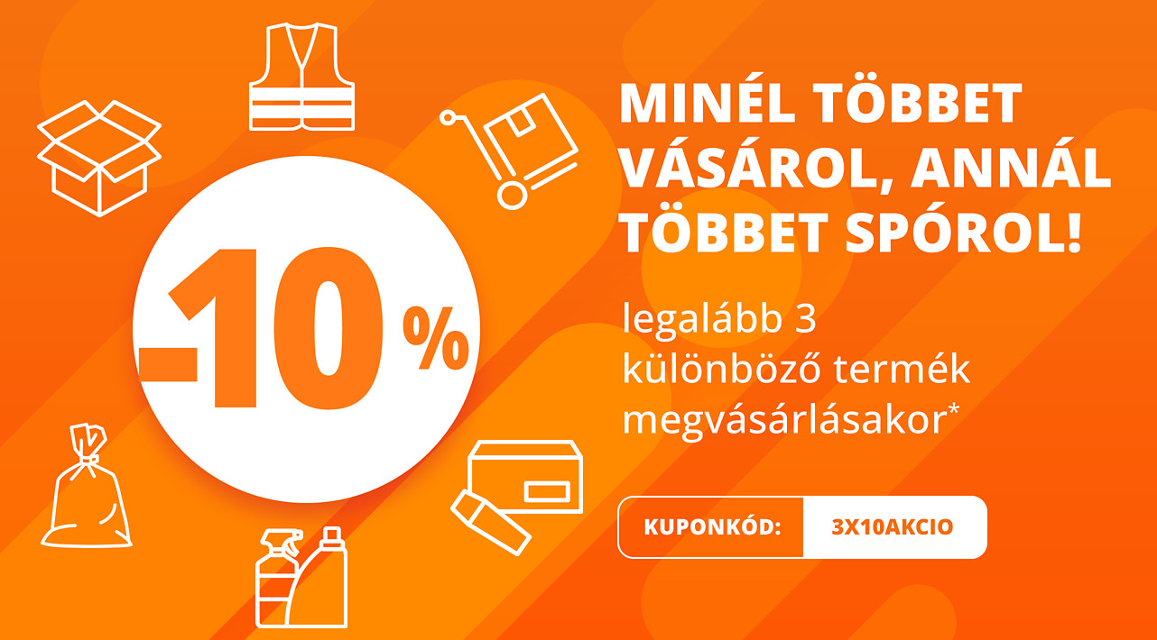 MINÉL TÖBBET VÁSÁROL, ANNÁL TÖBBET SPÓROL! -10% legalább 3 különböző termék megvásárlásakor