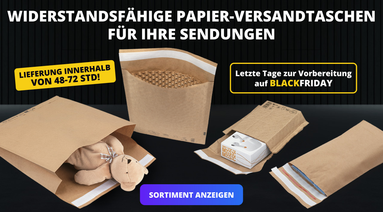 Widerstandsfähige papier-versandtaschen für ihre sendungen