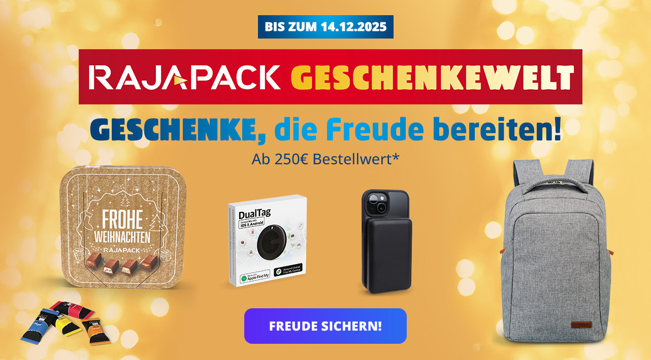 RAJAPACK Geschenkewelt - GESCHENKE, die FREUDE bereiten  - Ab 250€ Bestellwert