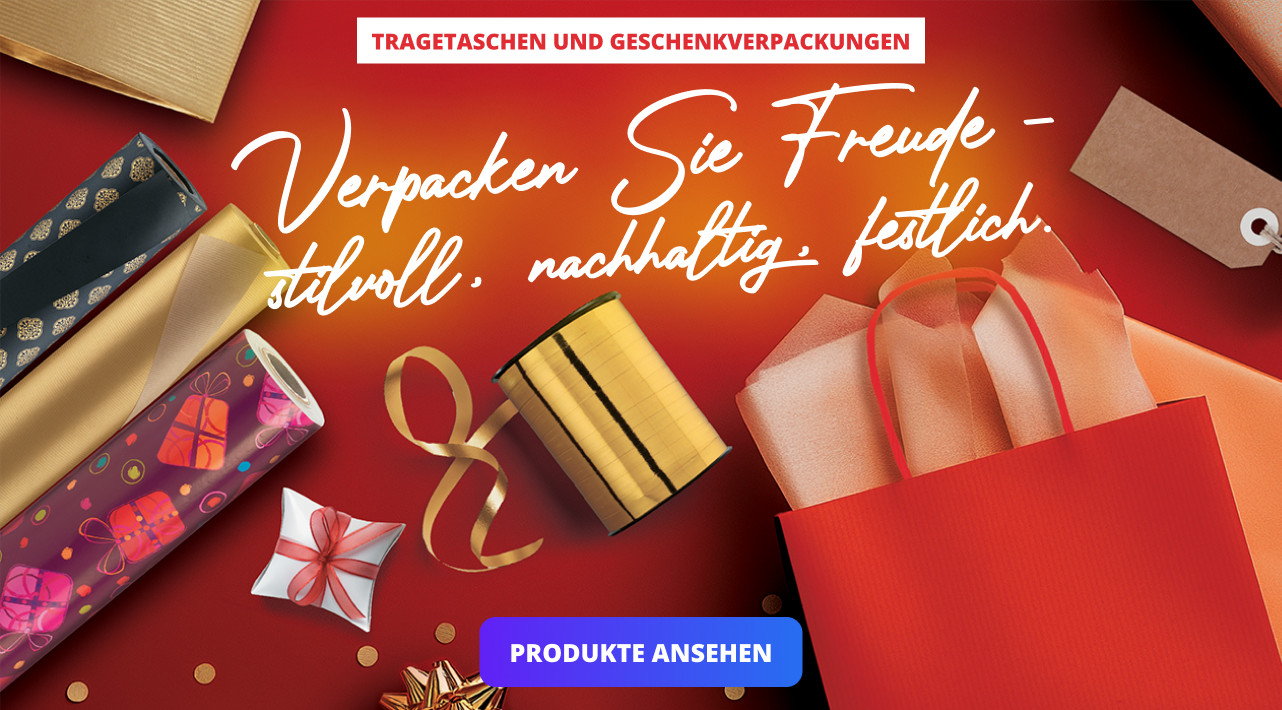 Verpacken Sie Freude - stilvoll, nachhaltig, festlich.