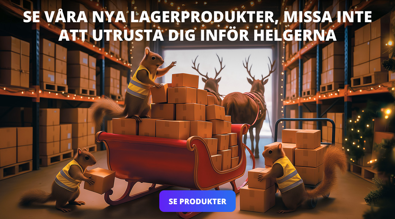 Se våra nya lagerprodukter, missa inte att utrusta dig inför helgerna