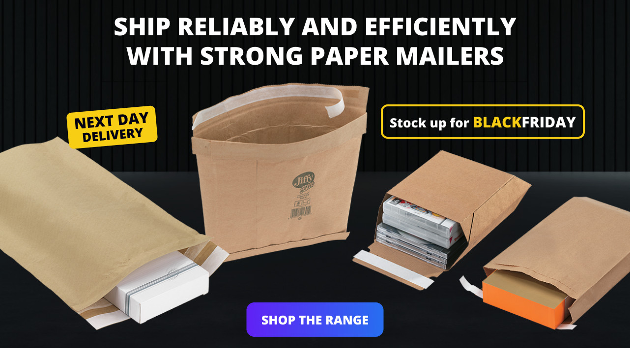 Ship reliably and efficiently with strong paper mailers - Stock up for black friday