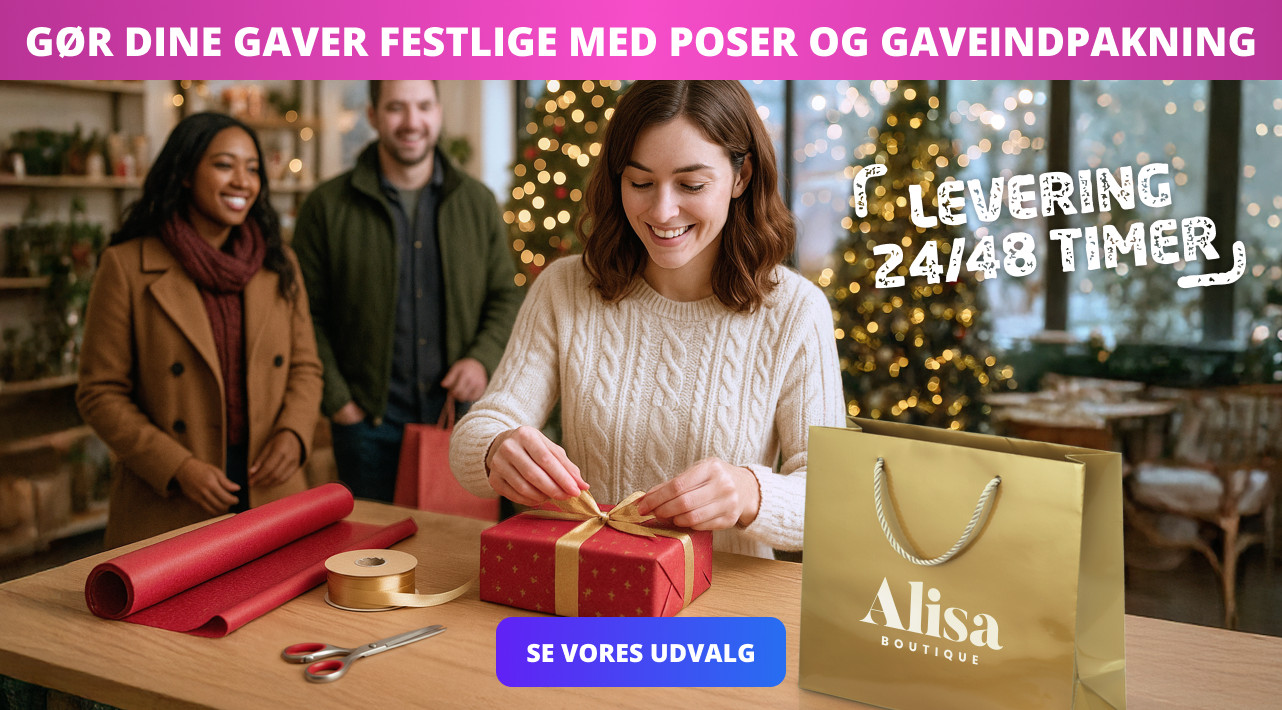 Gør dine gaver festlige med poser og gaveindpakning 