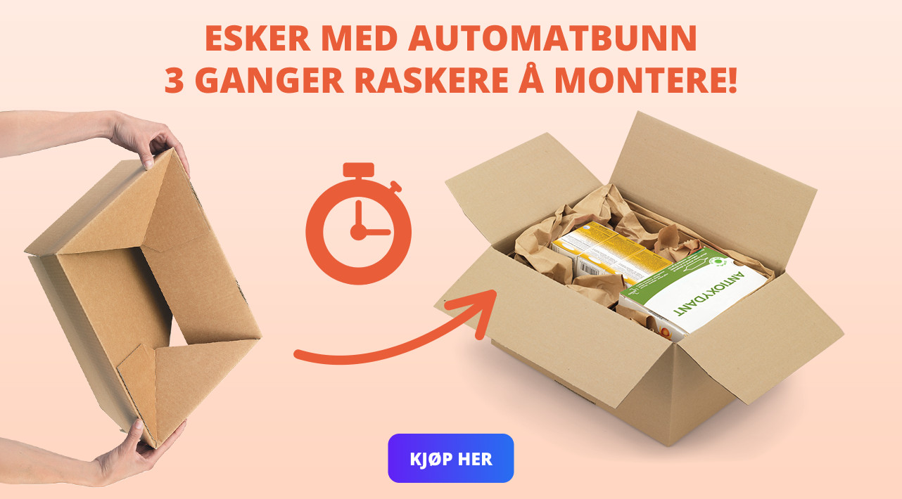 ESKER MED AUTOMATBUNN 3 GANGER RASKERE Å MONTERE! 