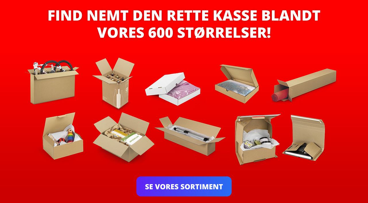 FIND NEMT DEN RETTE KASSE BLANDT VORES 600 STØRRELSER!