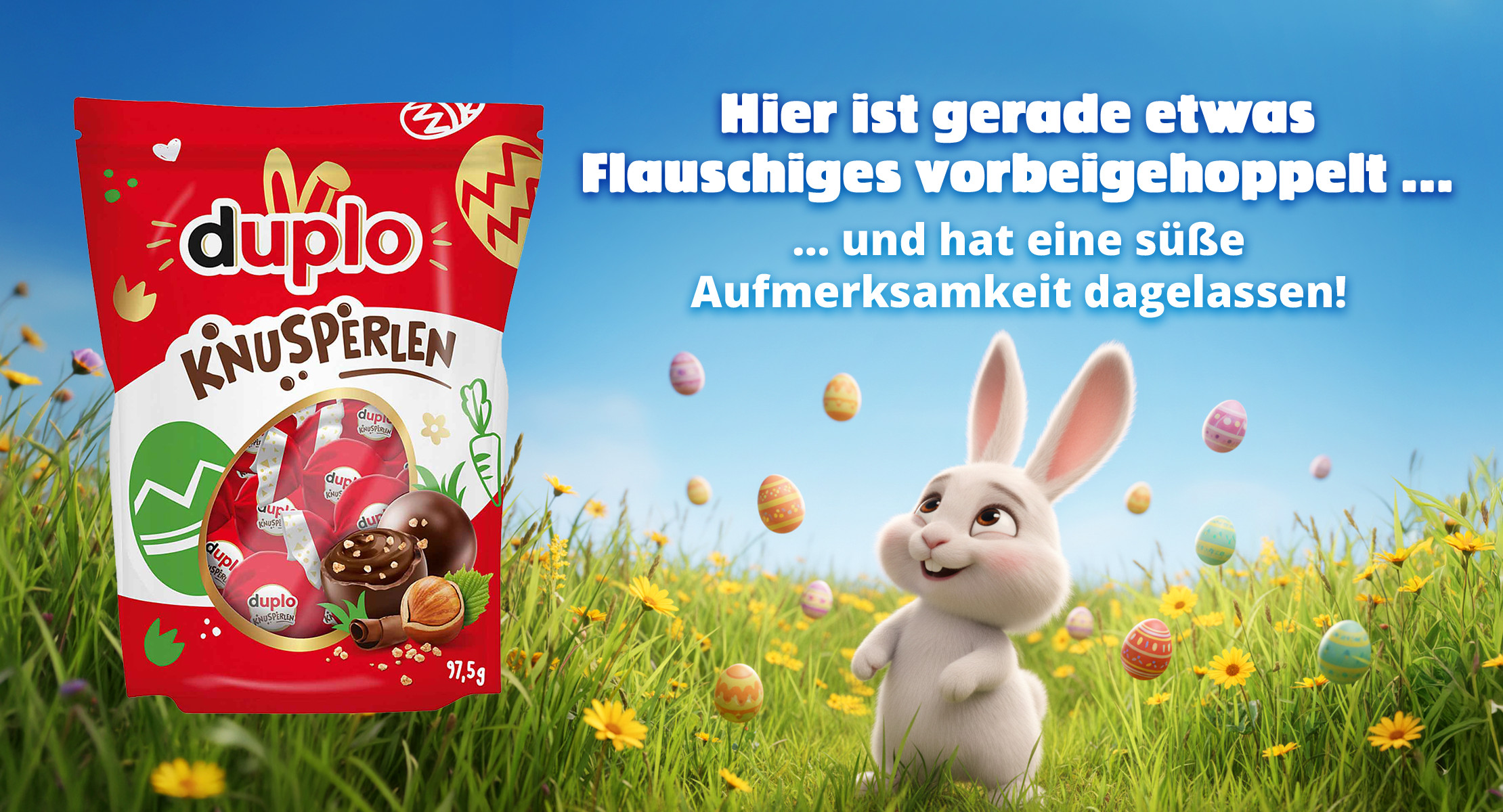 Hier ist gerade etwas Flauschiges vorbeigehoppelt …… und hat eine süße Aufmerksamkeit dagelassen!