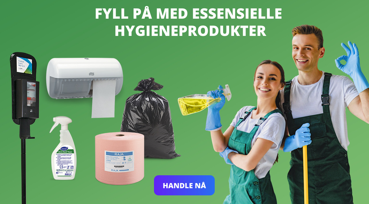 FYLL PÅ MED ESSENSIELLE HYGIENEPRODUKTER