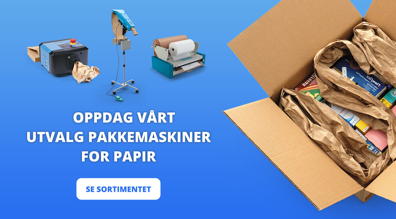 OPPDAG VÅRT UTVALG PAKKEMASKINER FOR PAPIR