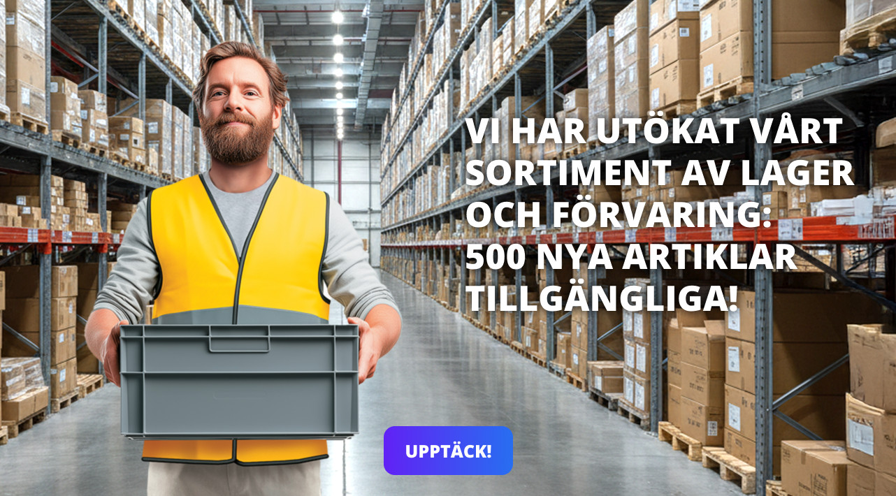 VI HAR UTÖKAT VÅRT SORTIMENT AV LAGER OCH FÖRVARING: 500 NYA ARTIKLAR TILLGÄNGLIGA!