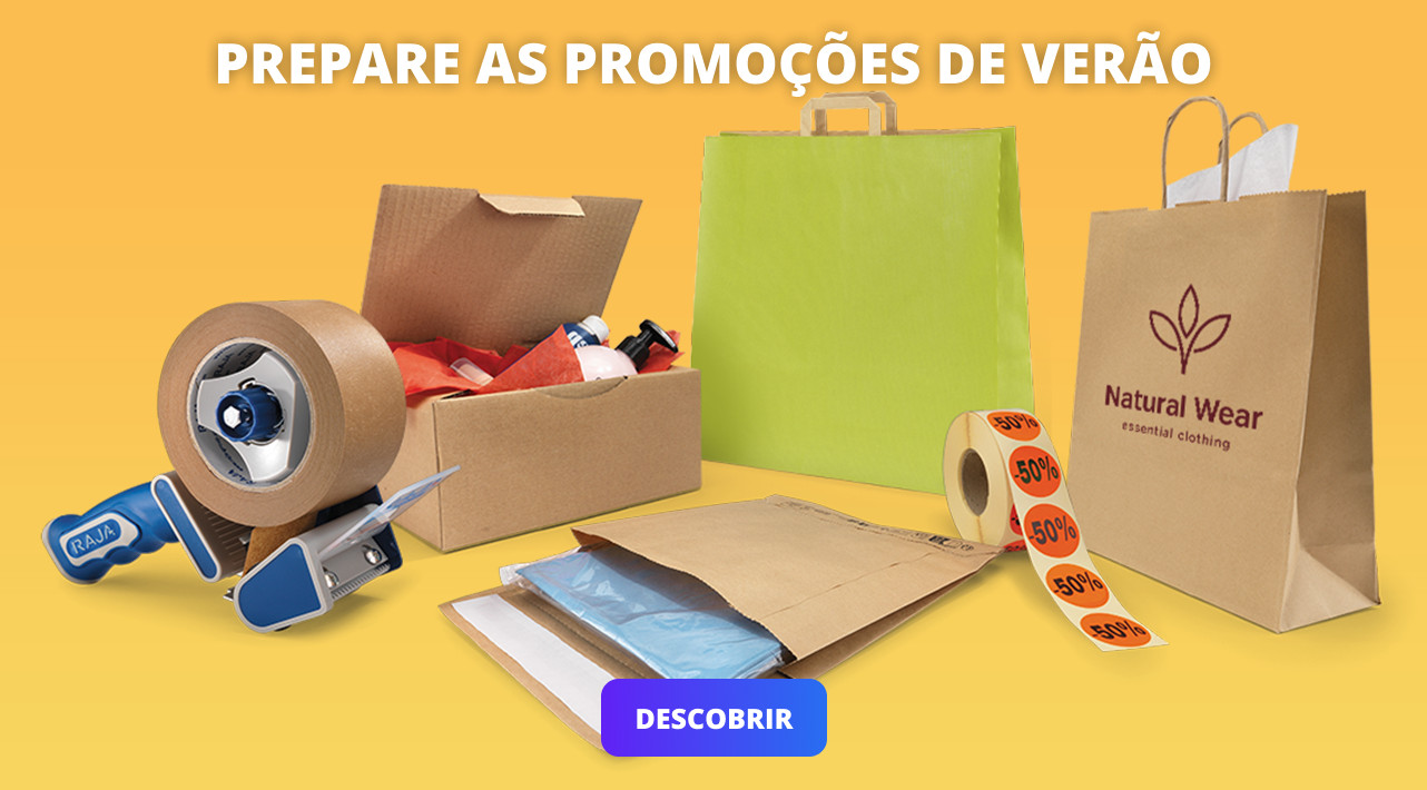 Prepare as promoções de verão com sacos, caixas, envelopes, etiquetas e muito mais