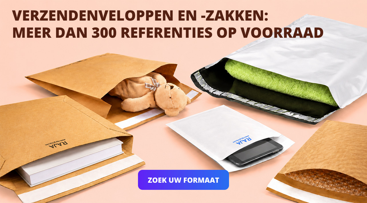 Verzendenveloppen en -zakken: meer dan 300 referenties op voorraad
