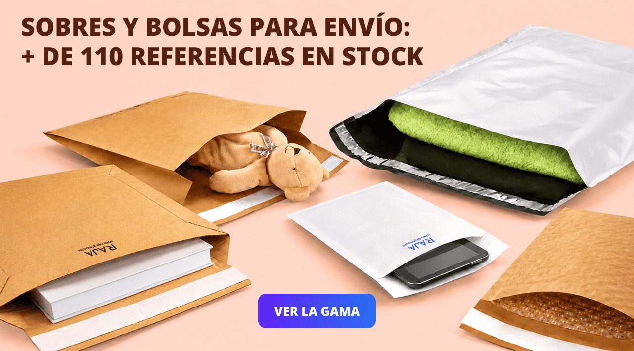 SOBRES Y BOLSAS PARA ENVÍO: + DE 110 REFERENCIAS EN STOCK