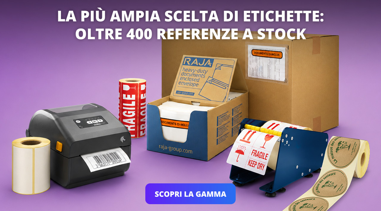 La più ampia scelta di etichette: oltre 400 referenze a stock