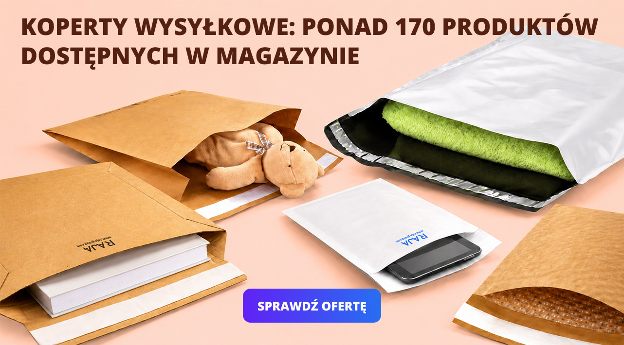 KOPERTY WYSYŁKOWE: PONAD 170 PRODUKTÓW DOSTĘPNYCH W MAGAZYNIE