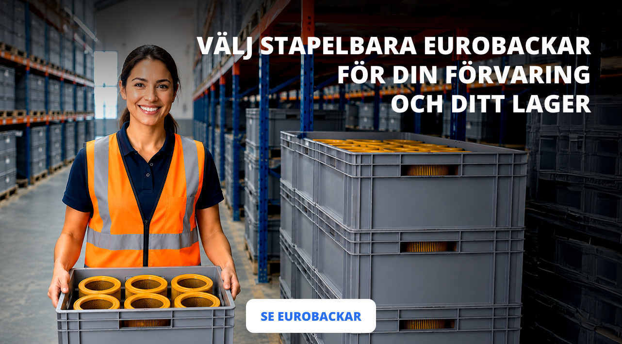 VÄLJ STAPELBARA EUROBACKAR FÖR DIN FÖRVARING OCH DITT LAGER