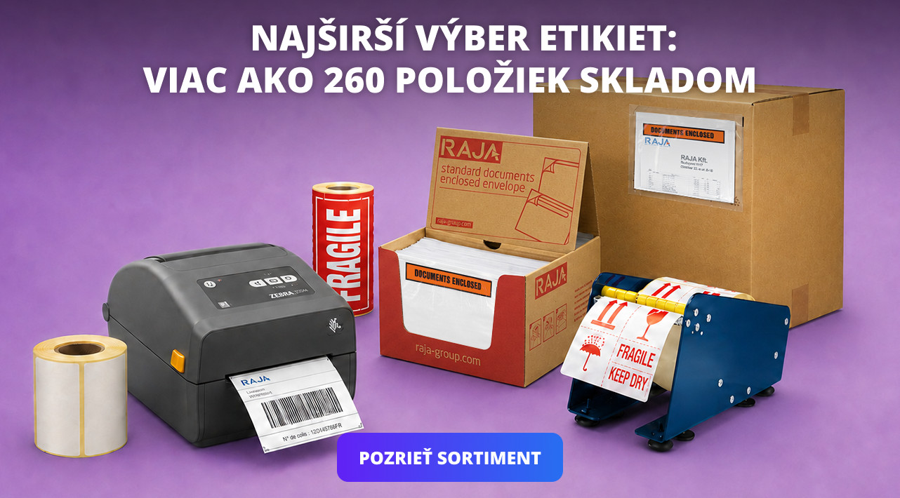 NAJŠIRŠÍ VÝBER ETIKIET: VIAC AKO 260 POLOŽIEK SKLADOM