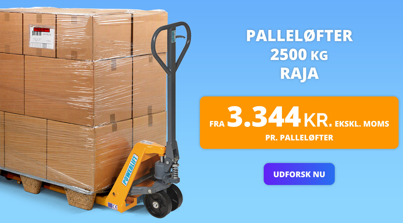 Brug denne palleløfter med korte gafler i trange rum.
