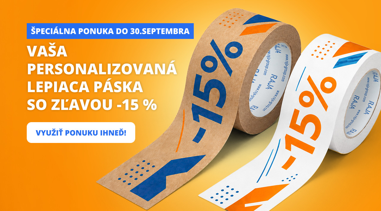 VAŠA PERSONALIZOVANÁ LEPIACA PÁSKA SO ZĽAVOU -15 %