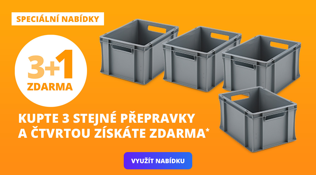 Kupte 3 stejné přepravky a čtvrtou získáte ZDARMA
