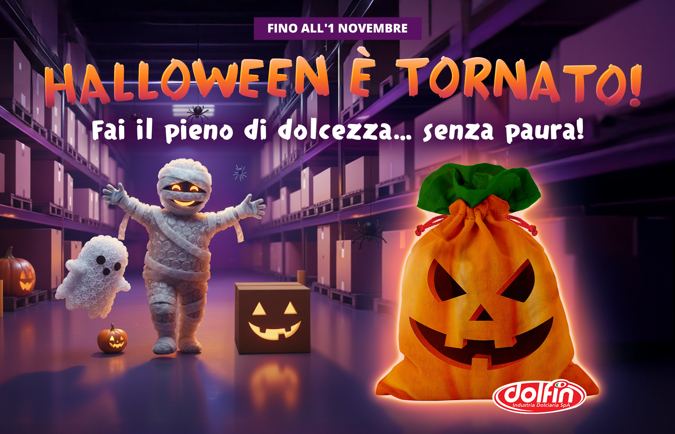 Ricevi un dolce omaggio con il tuo ordine: sacchetto da 160g di caramelle per rendere più goloso il tuo Halloween!*