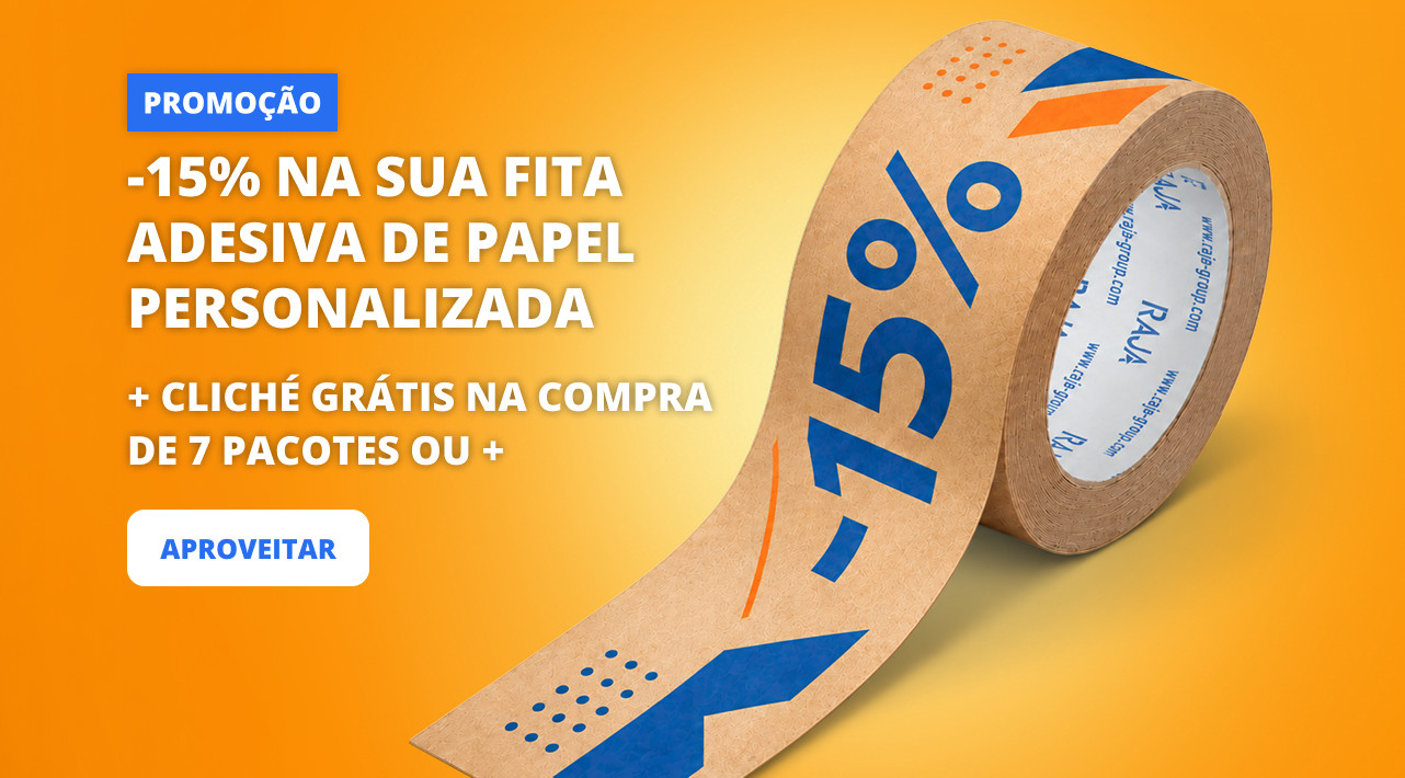 -15% NA SUA FITA ADESIVA DE PAPEL PERSONALIZADA