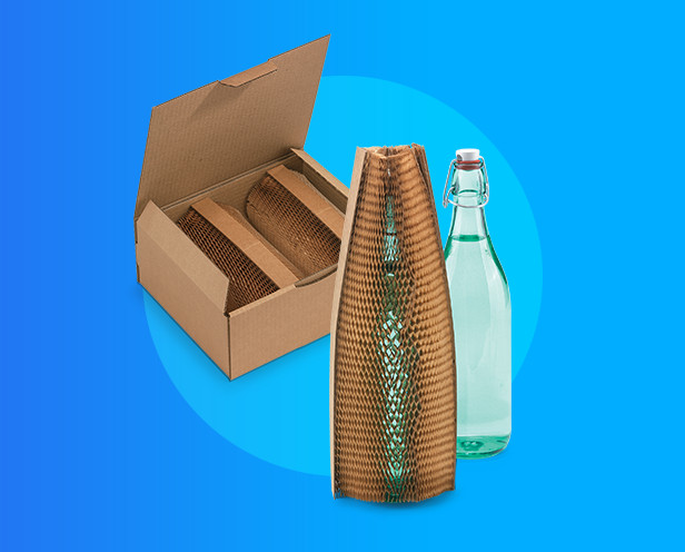 Manchon papier alvéolé en nid d'abeille